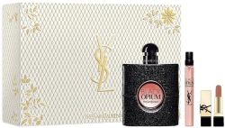 Yves Saint Laurent Black Opium 90ml woda perfumowana + 10ml woda perfumowana + 1,3g pomadka do ust [W] ZESTAW