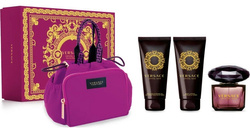 Versace Crystal Noir 90ml woda toaletowa + 100ml żel pod prysznic + 100ml balsam do ciała [W] ZESTAW